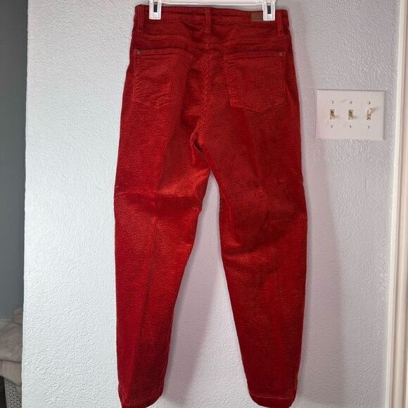 Judy Blue Rust Corduroy High Waist Ankle Straight Carpenter Jean Pants Sz 7/28 - Picture 3 of 12